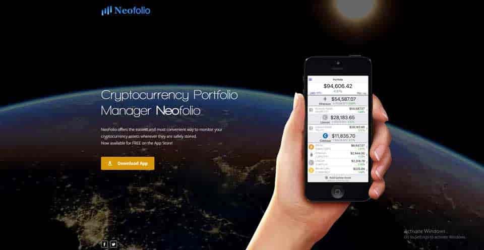 Neofolio cryptocurency portfolio management