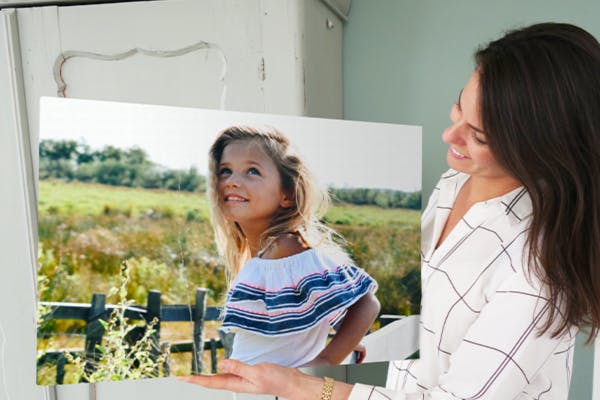 Foto op Canvas met Meisje Cadeau