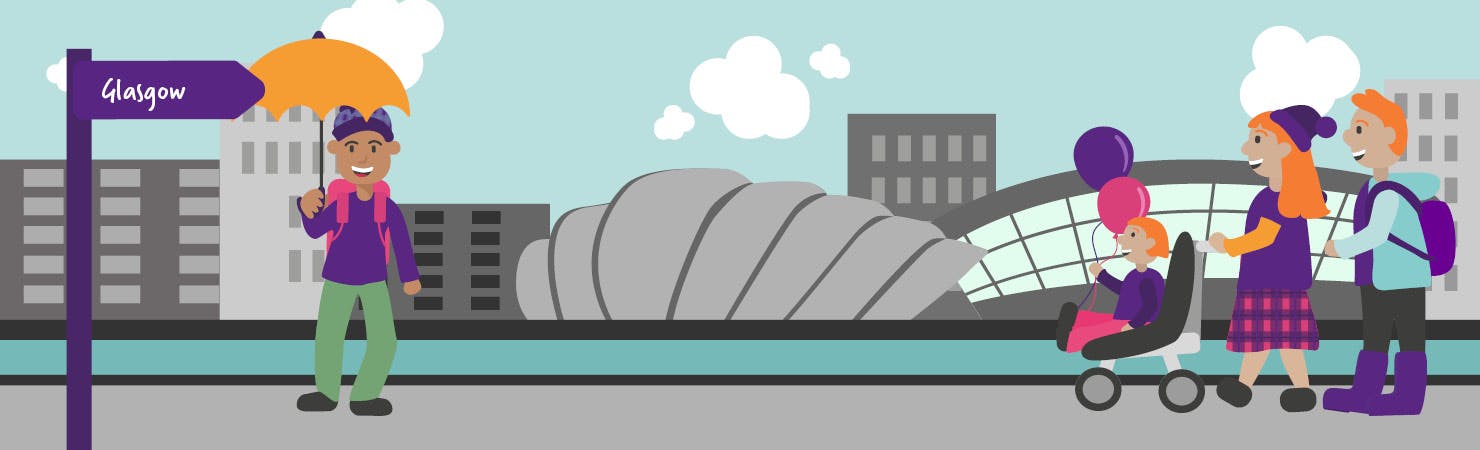 Illustration of Glasgow walk