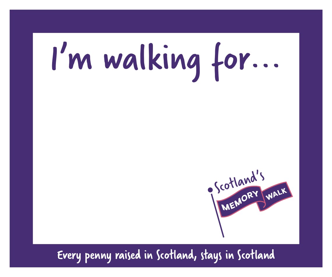 'i'm walking for' sheet