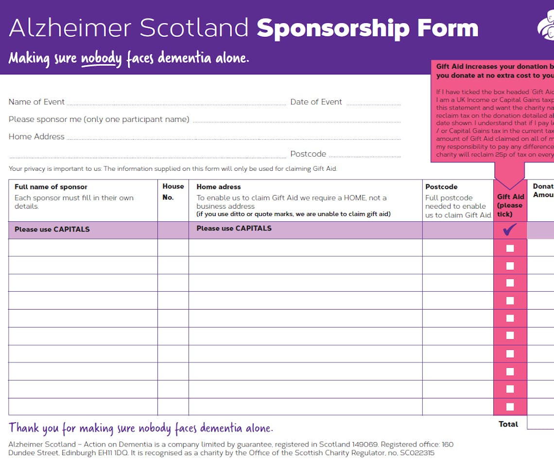 sponsorship form