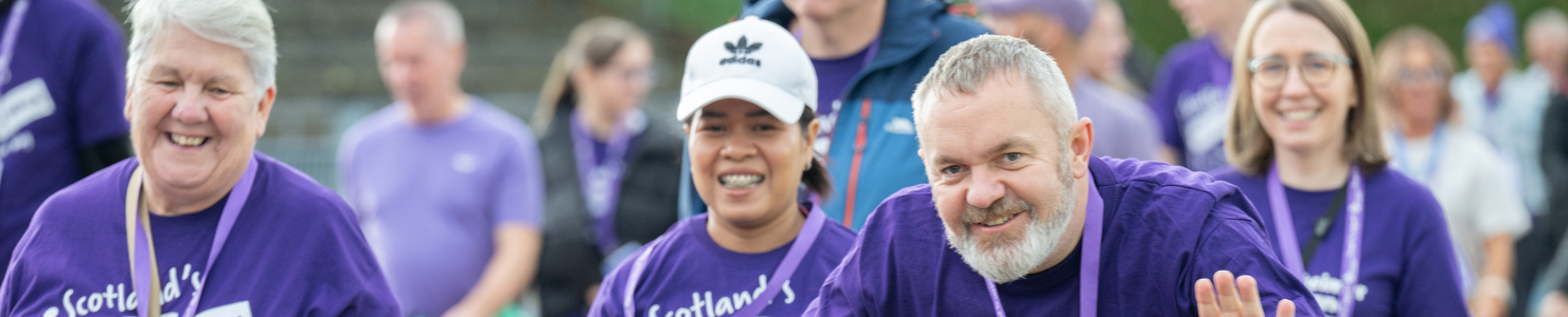 Family taking on the Scottish Memory Walk