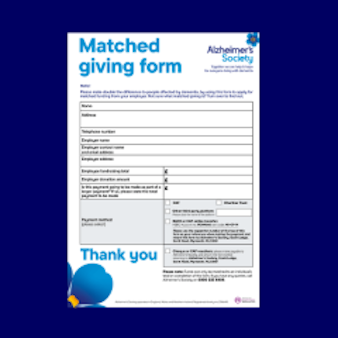 Screenshot of matched giving form.