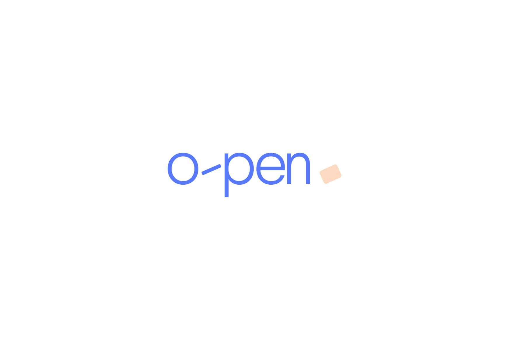 Logotype O-Pen on white background