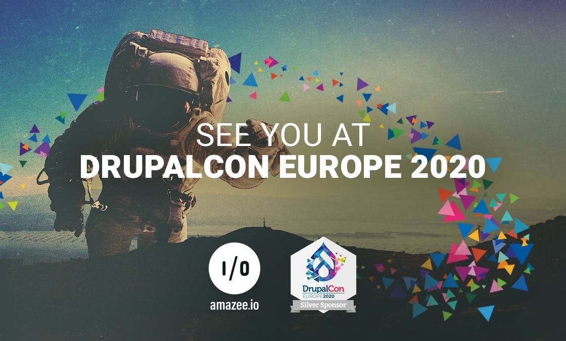 See You at DrupalCon Europe 2020. amazee.io silver sponsor