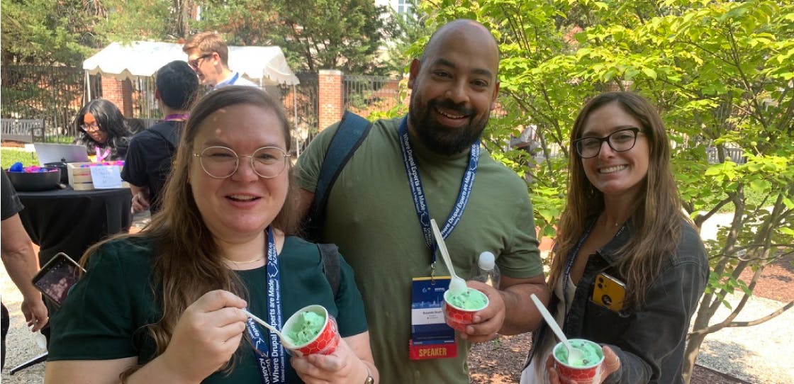 Bree, Rolando, and Laura at Drupal GovCon 2024