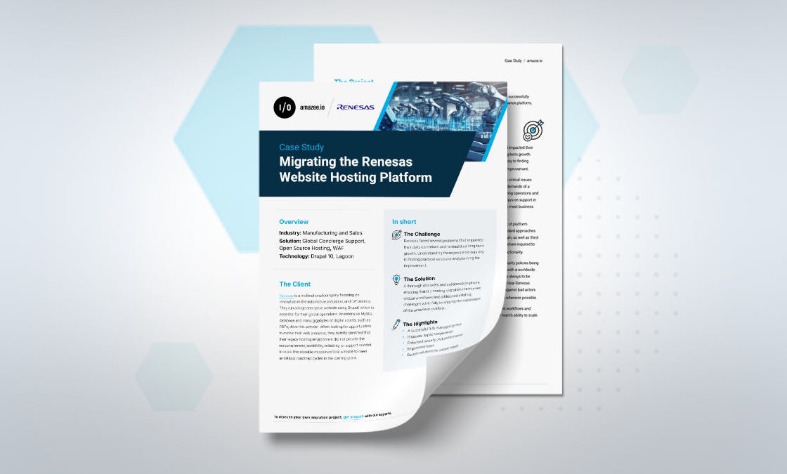 Migrating the Renesas Website Hosting Platform
