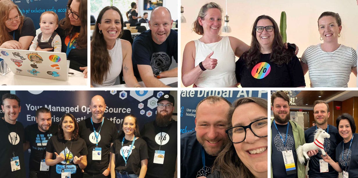 Various images of people who work at amazee.io