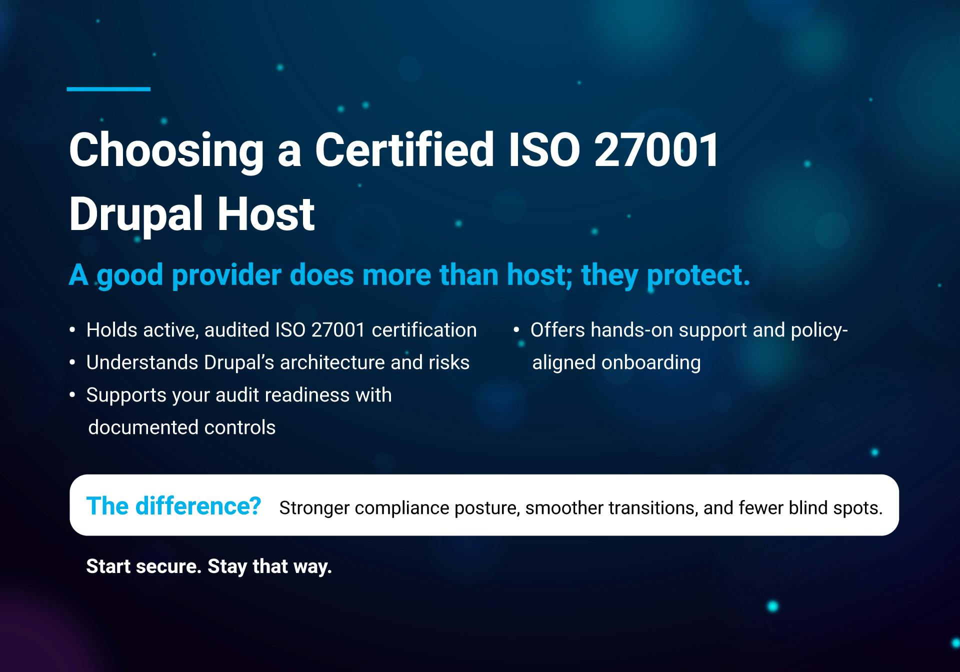 Choosing a Certified ISO 27001 Drupal Host