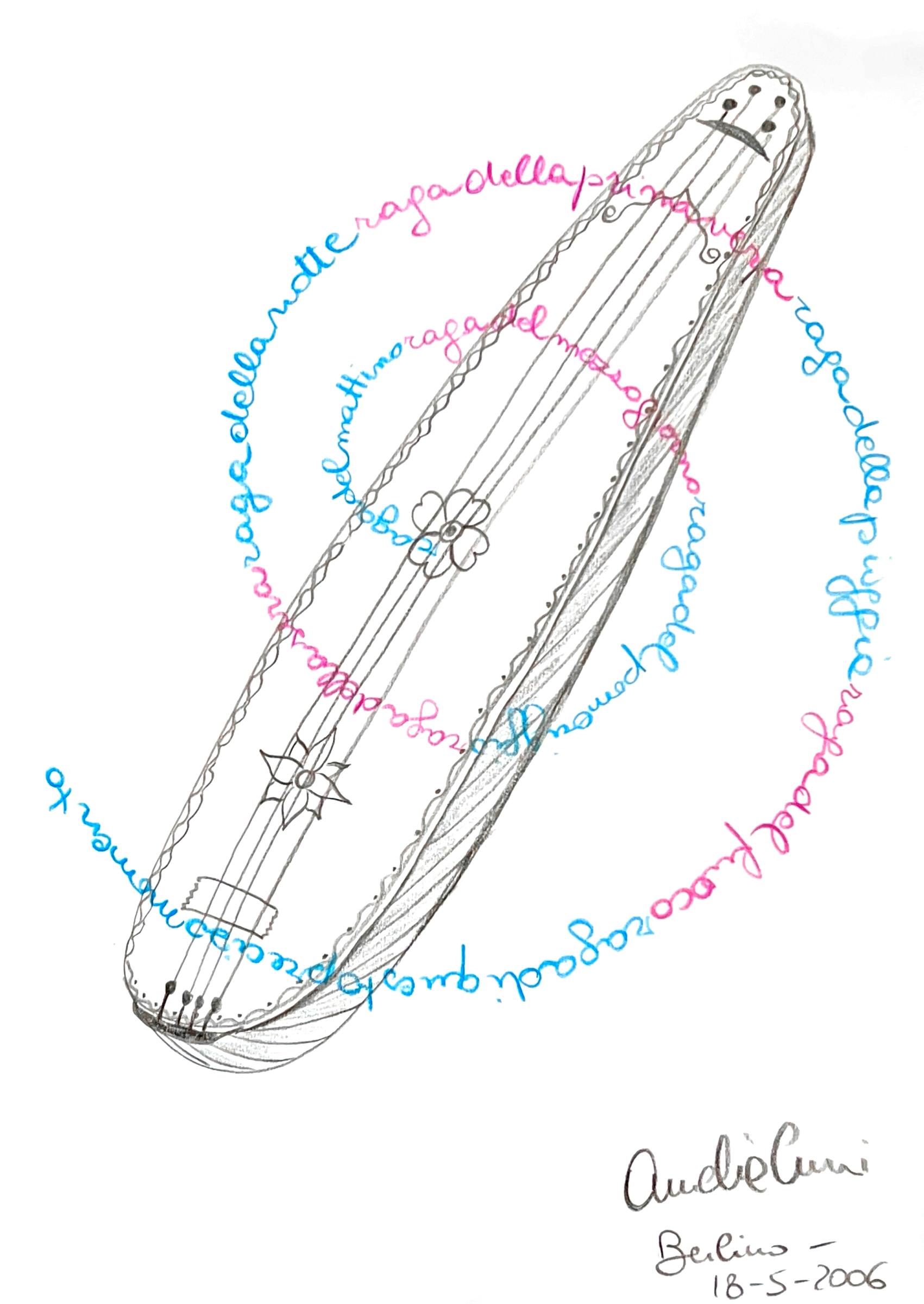 Amelia Cuni tambura drawing