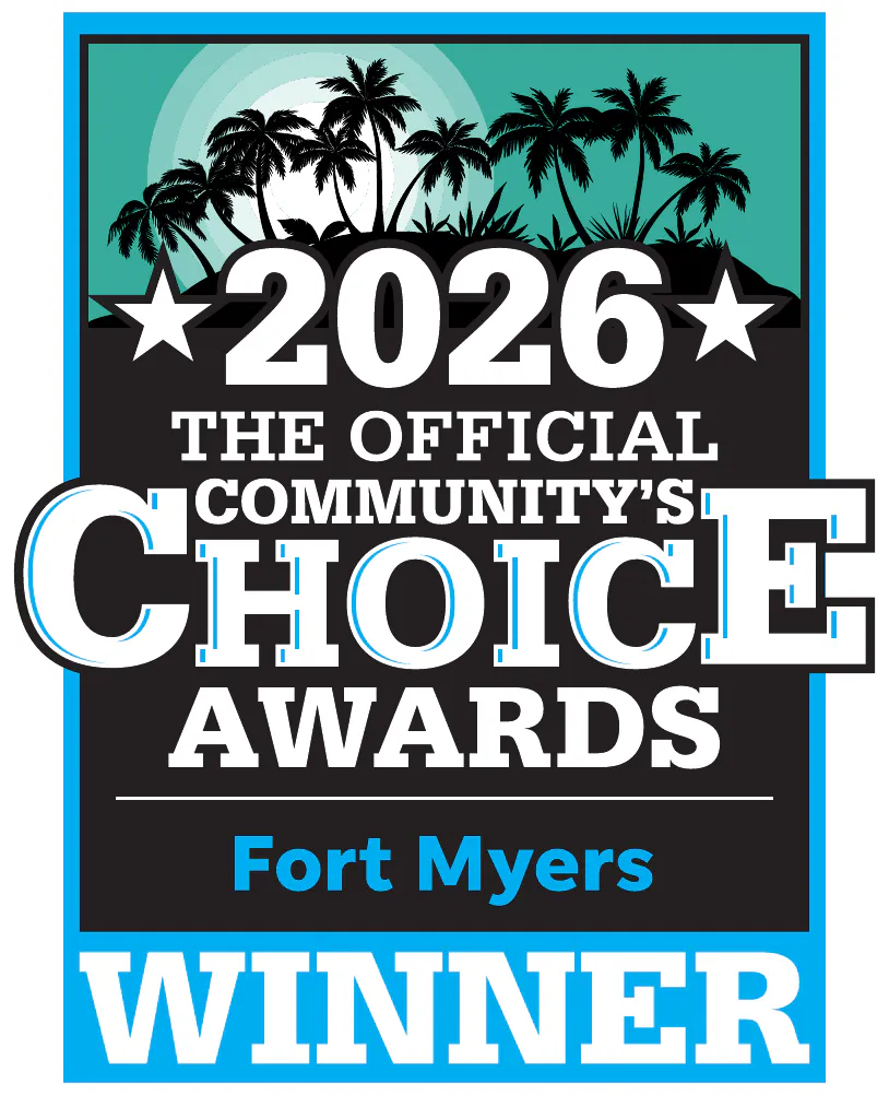 Fort Myers 2026 Community’s Choice Awards winner badge.