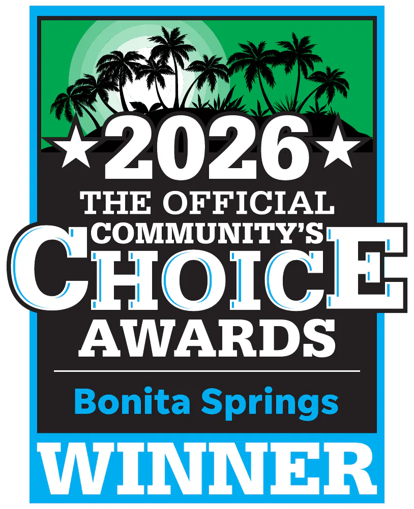 Bonita Springs 2026 Community’s Choice Awards winner badge.