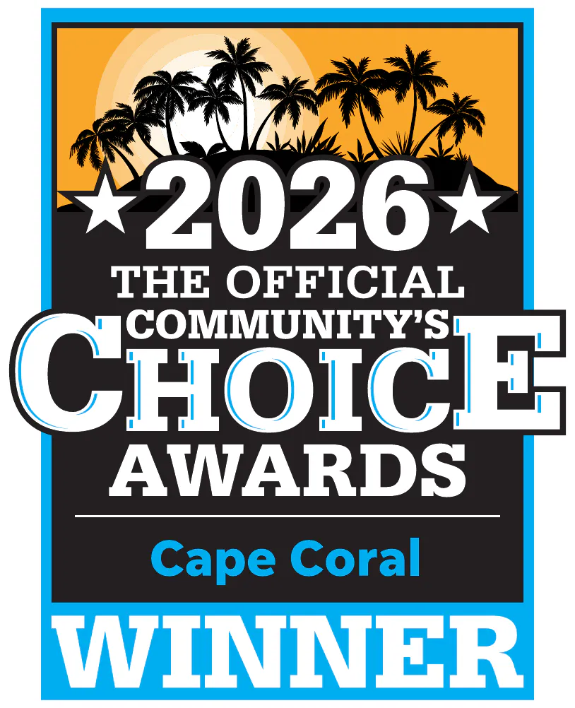 Cape Coral 2026 Community’s Choice Awards winner badge.