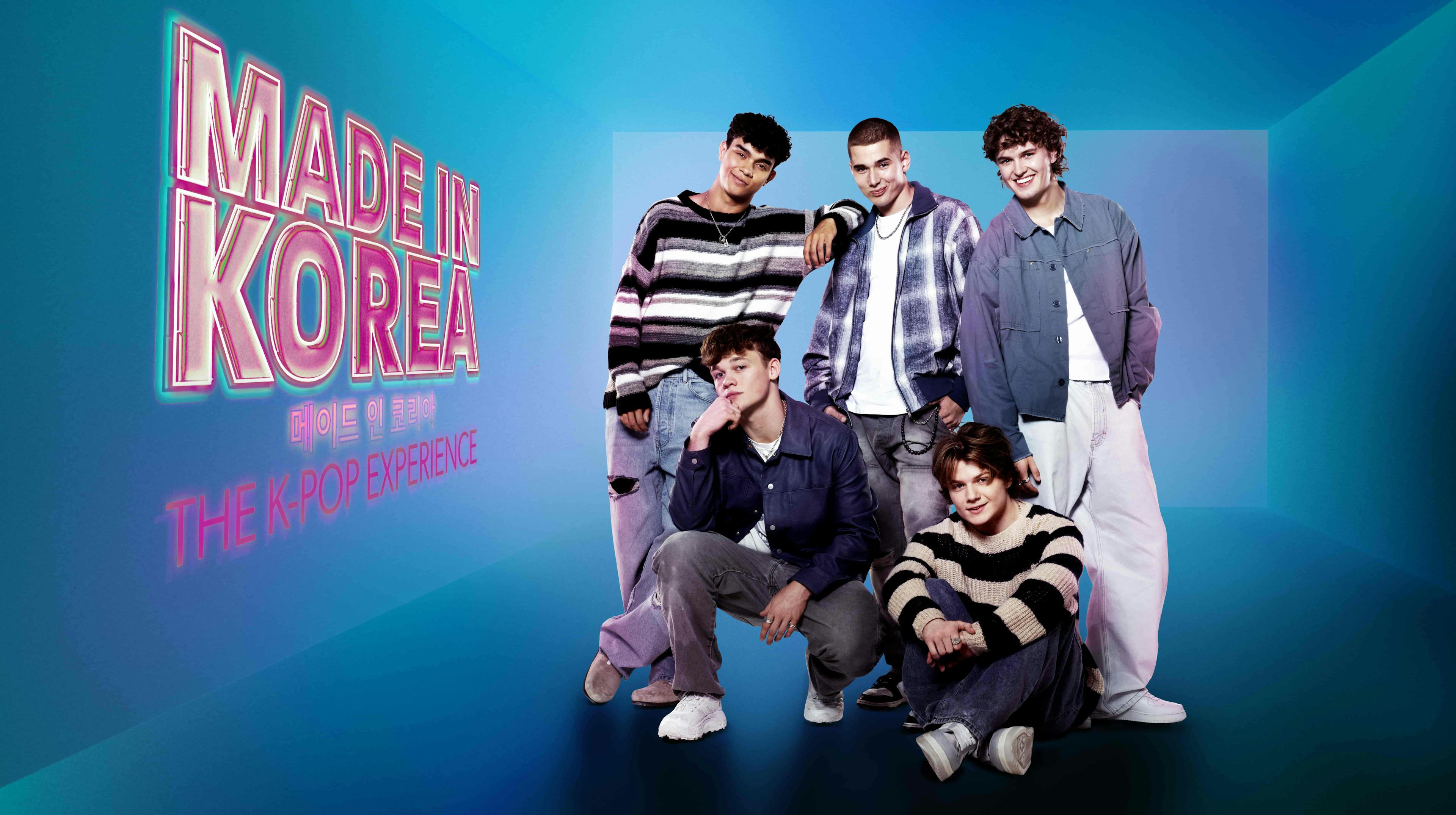 Boyband posing for camera