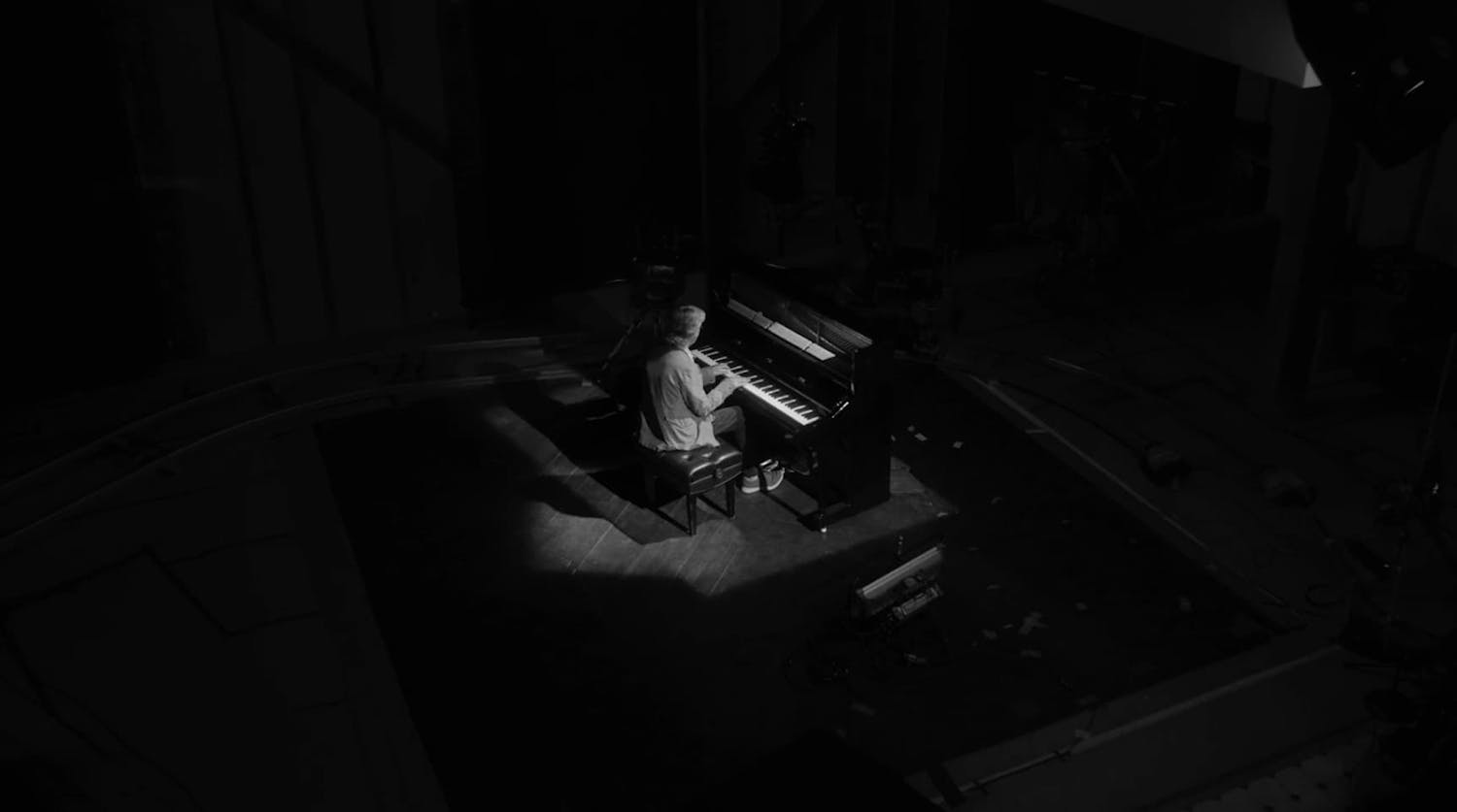 Paul McCartney playing piano