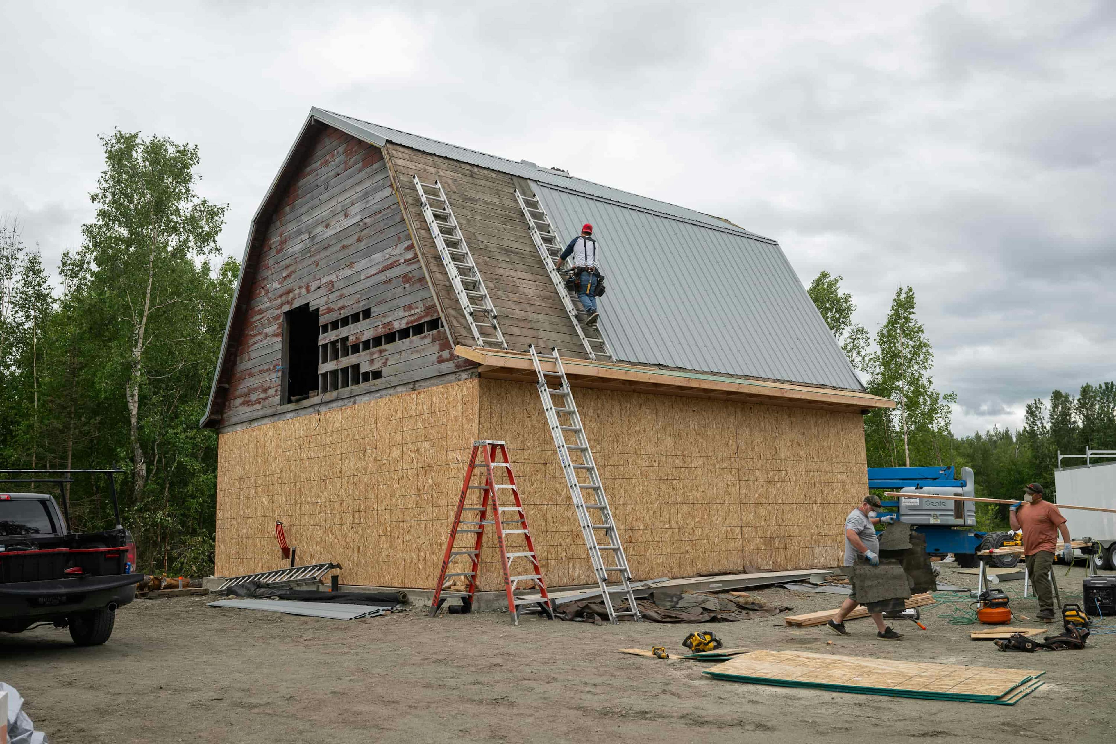 Old barn being renovated
