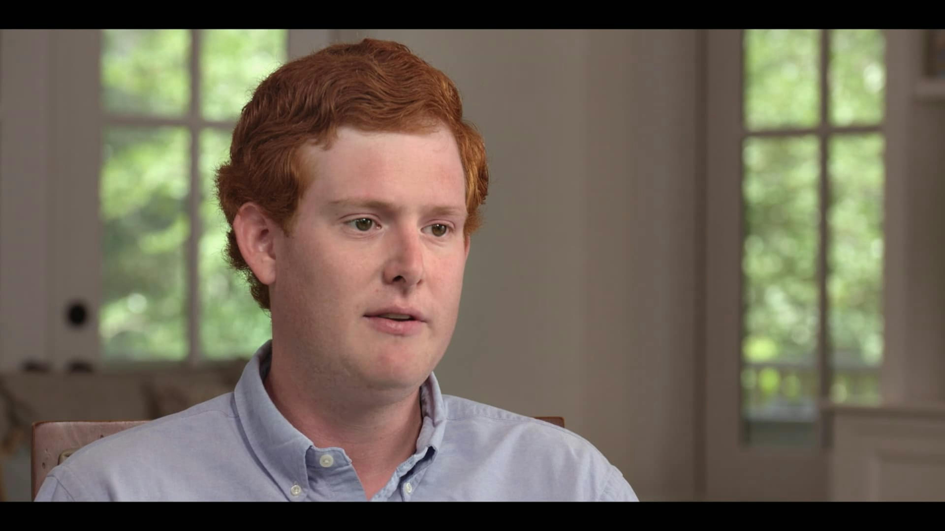 Man being interviewed