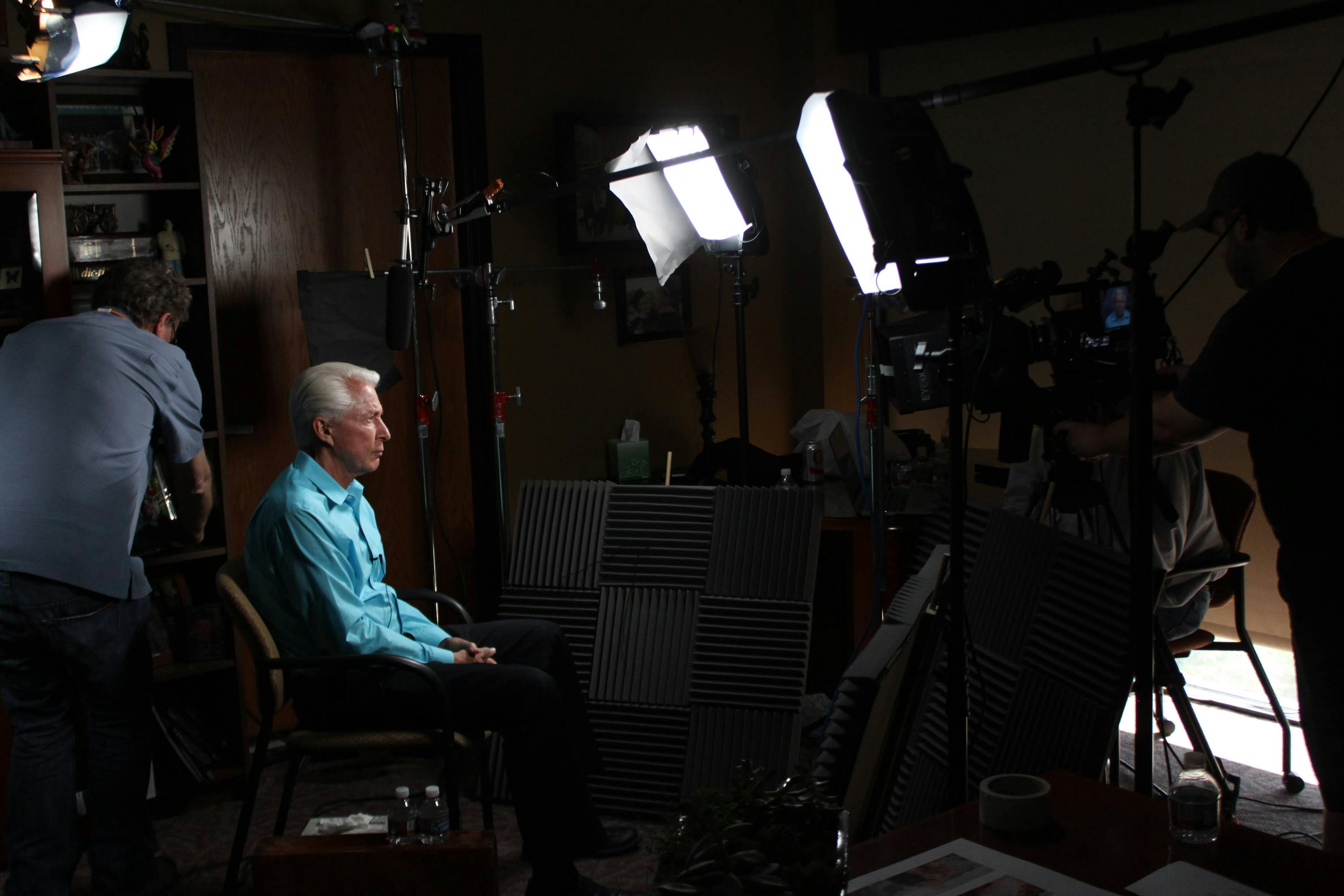 Man being interviewed