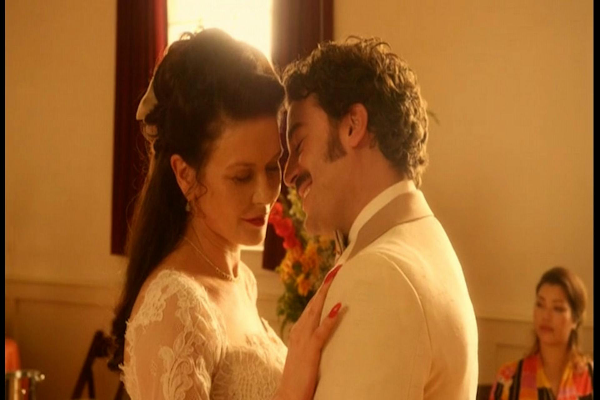 Couple slowdancing