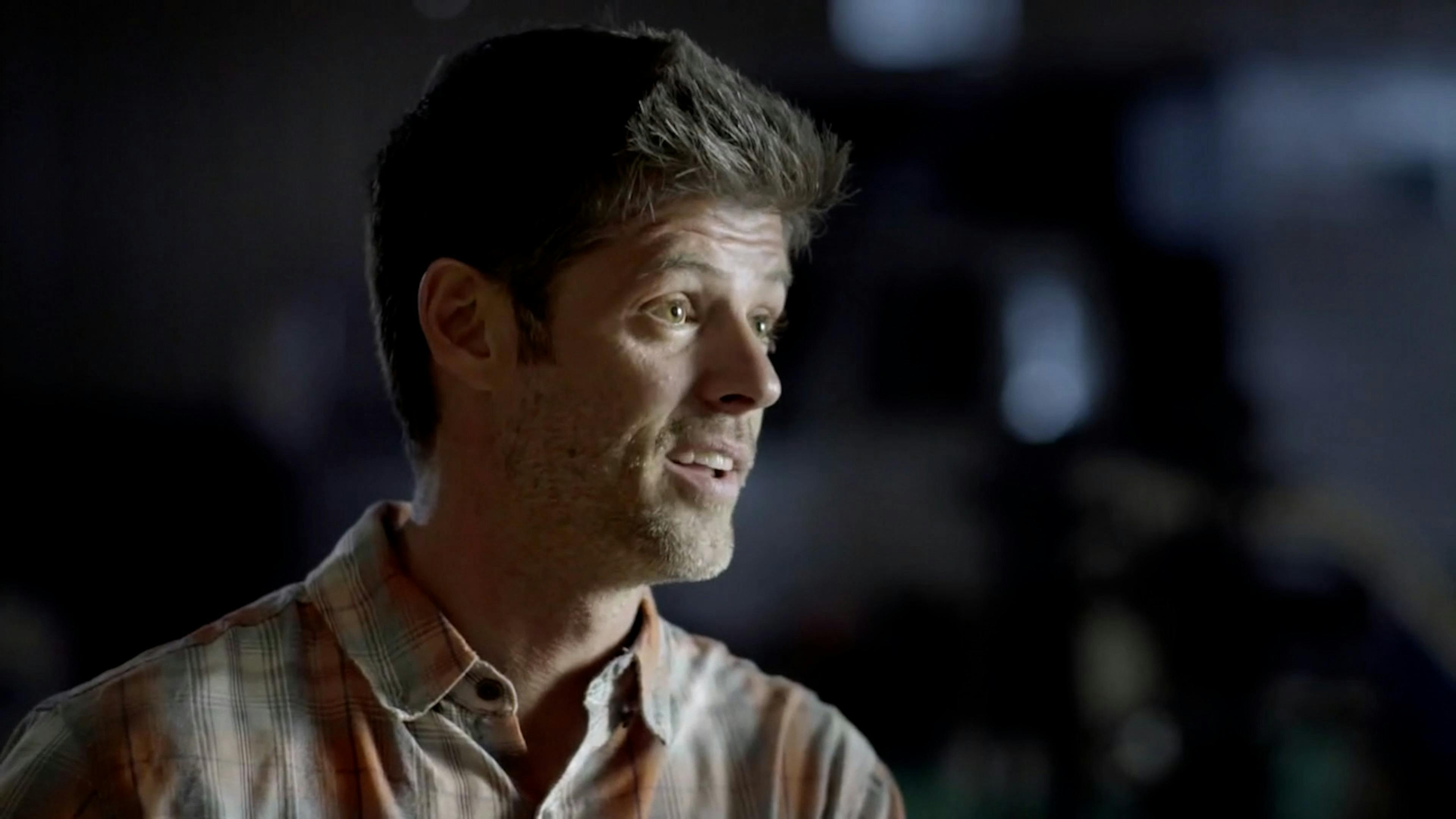 Side view of man talking