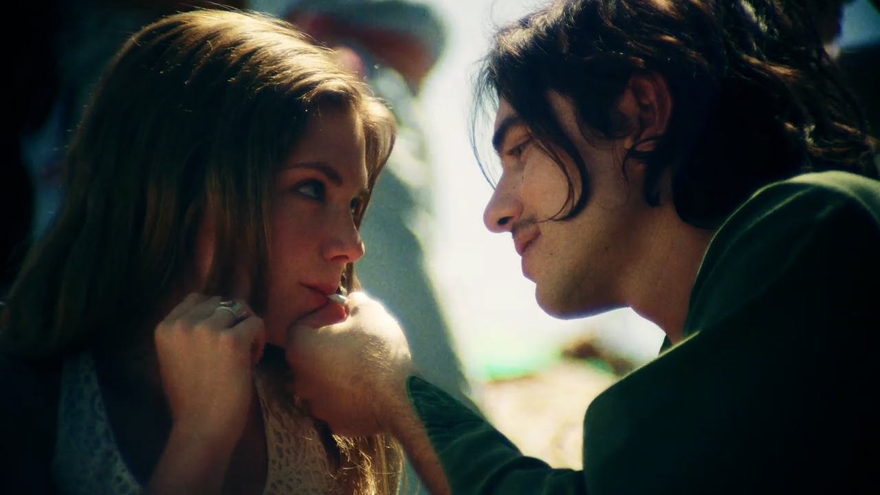 Man and girl looking at each other