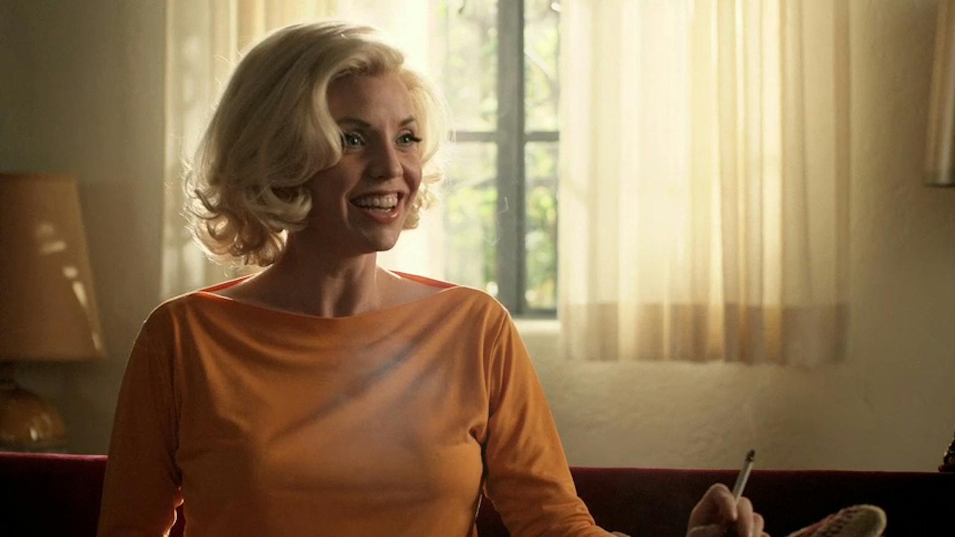 Woman in front of window