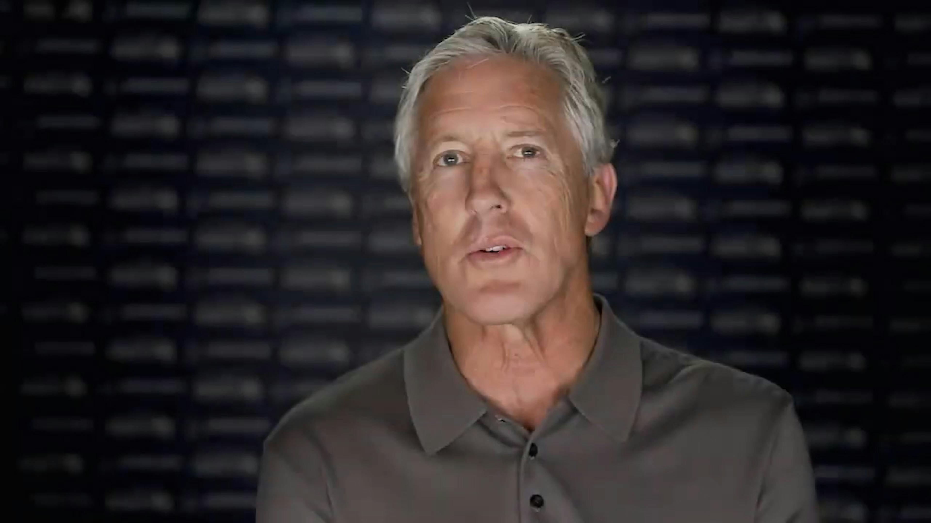 Man talking to camera