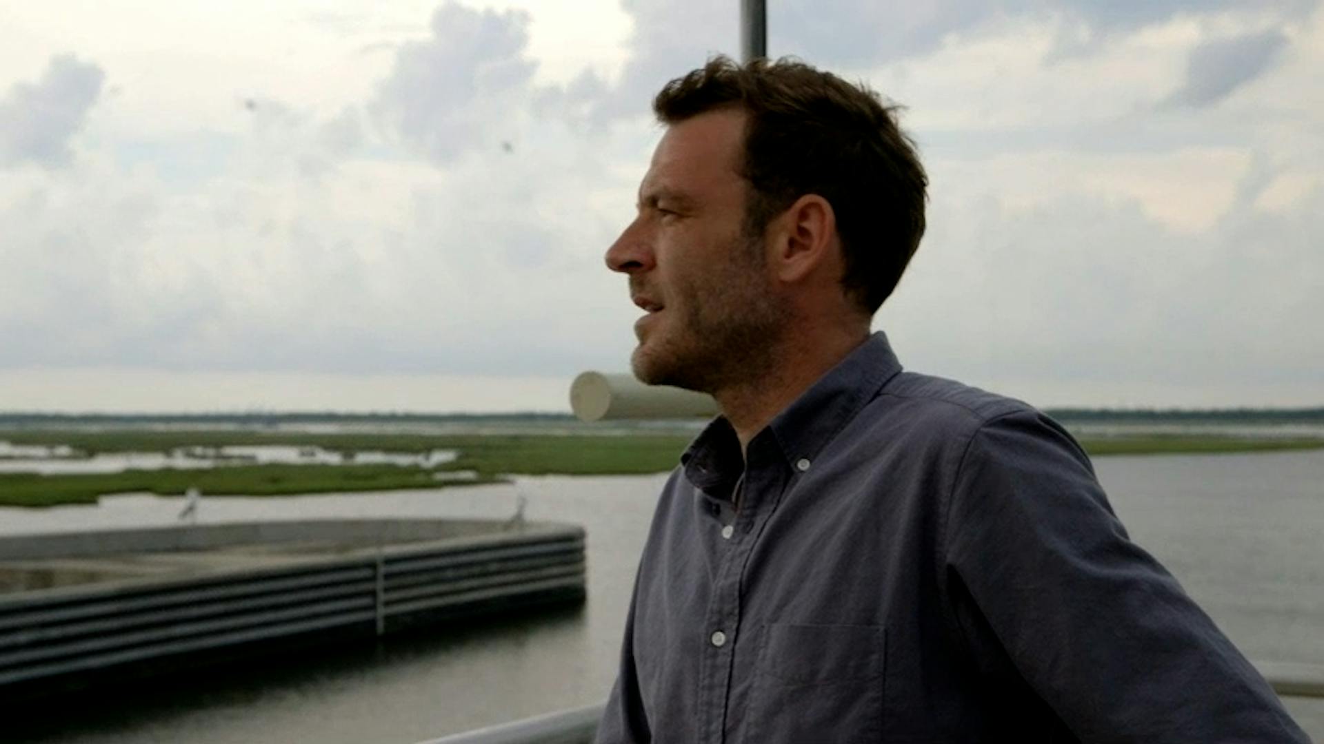 Side view of man walking