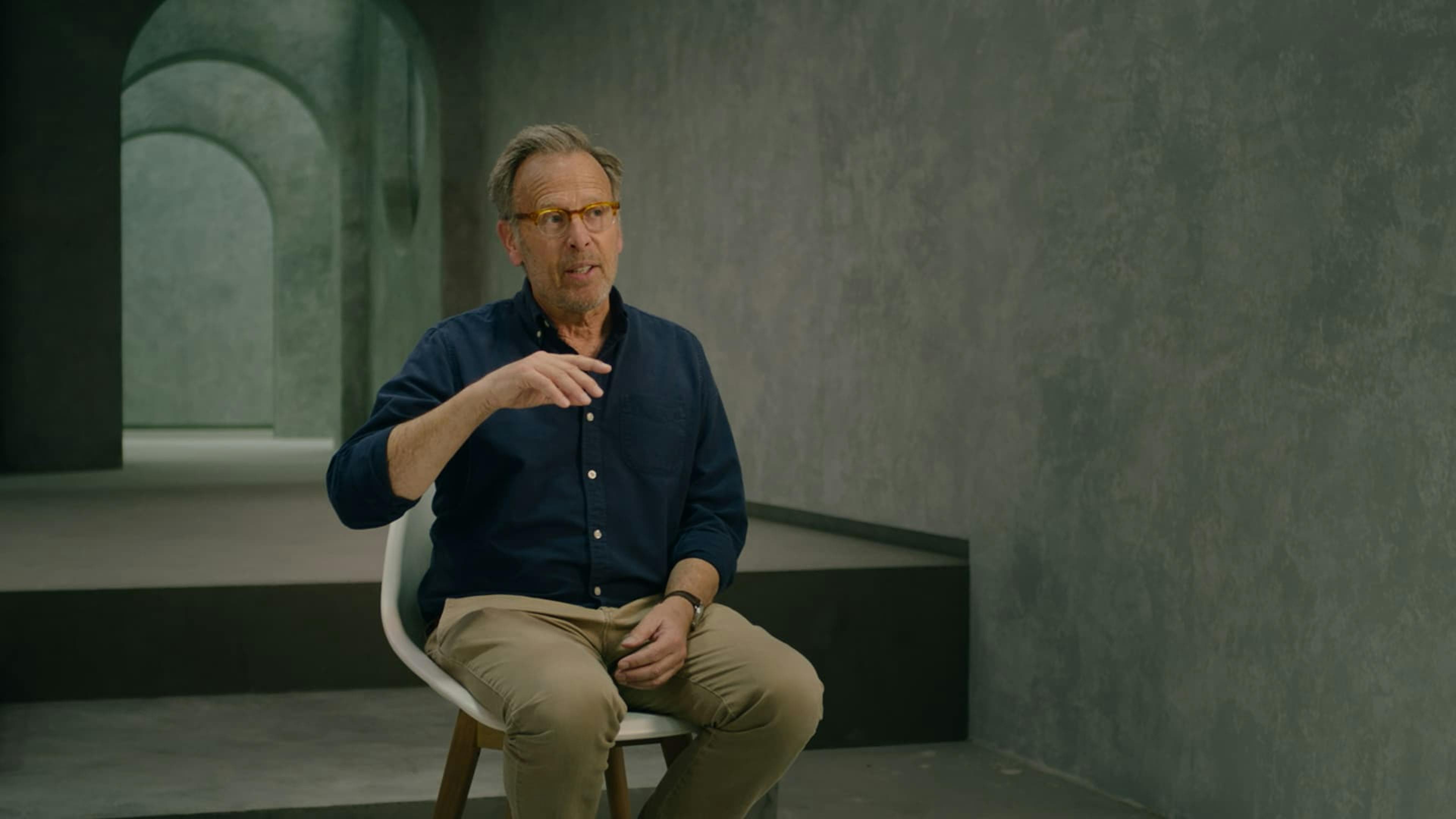 Man being interviewed