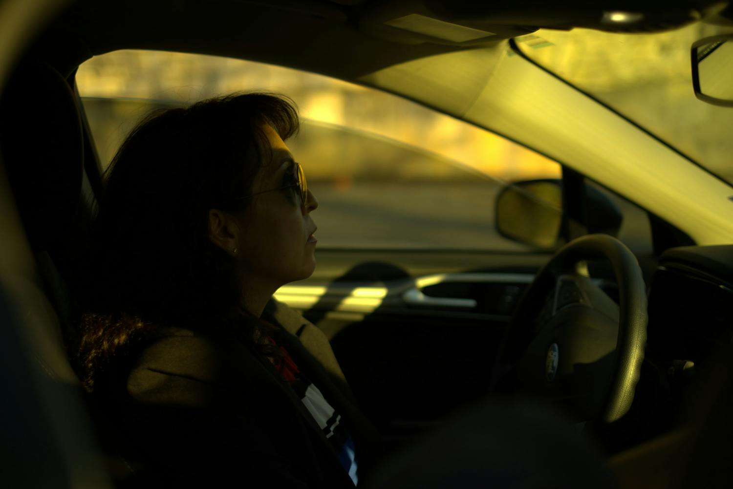 Police officer sat in car