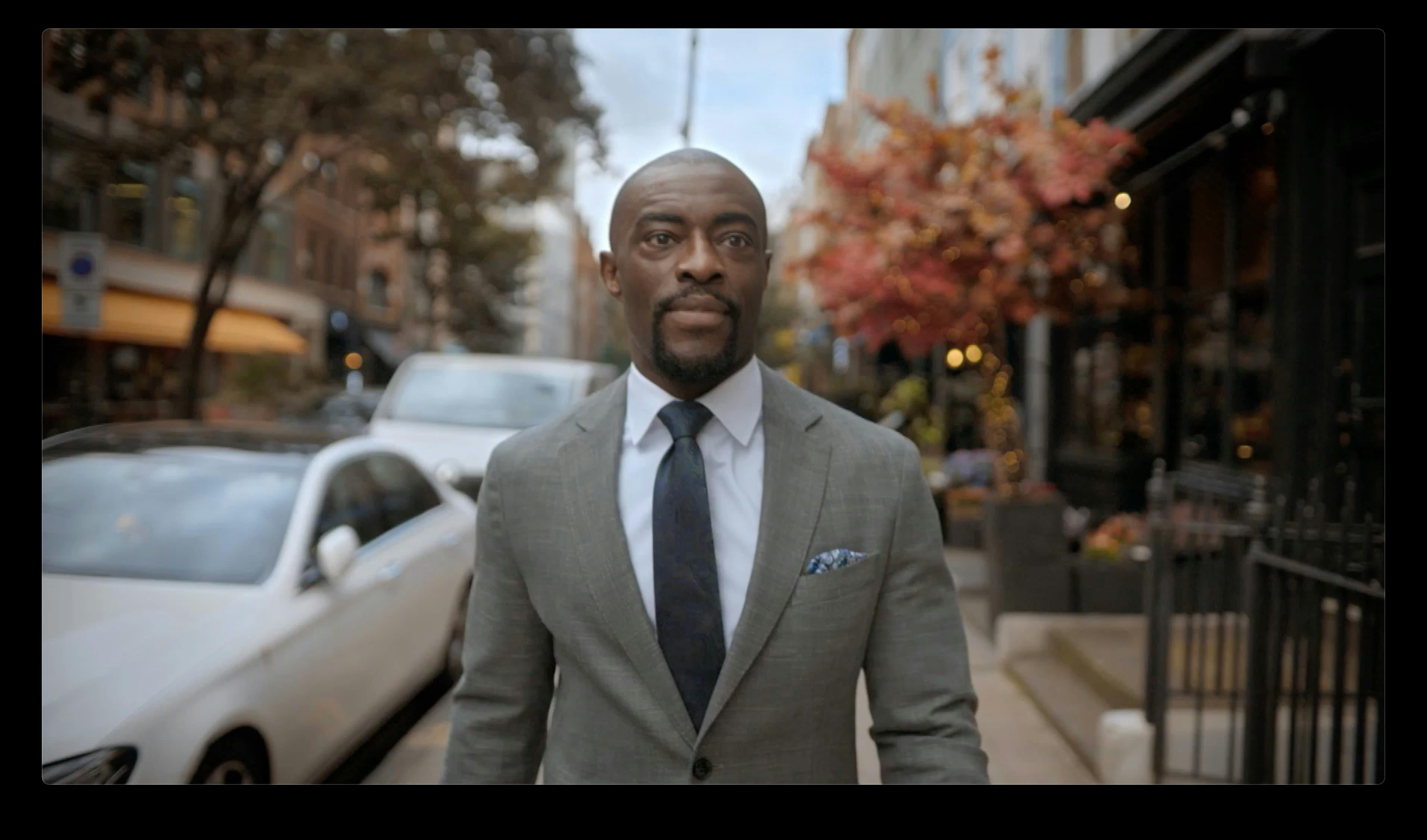 Man walking towards camera