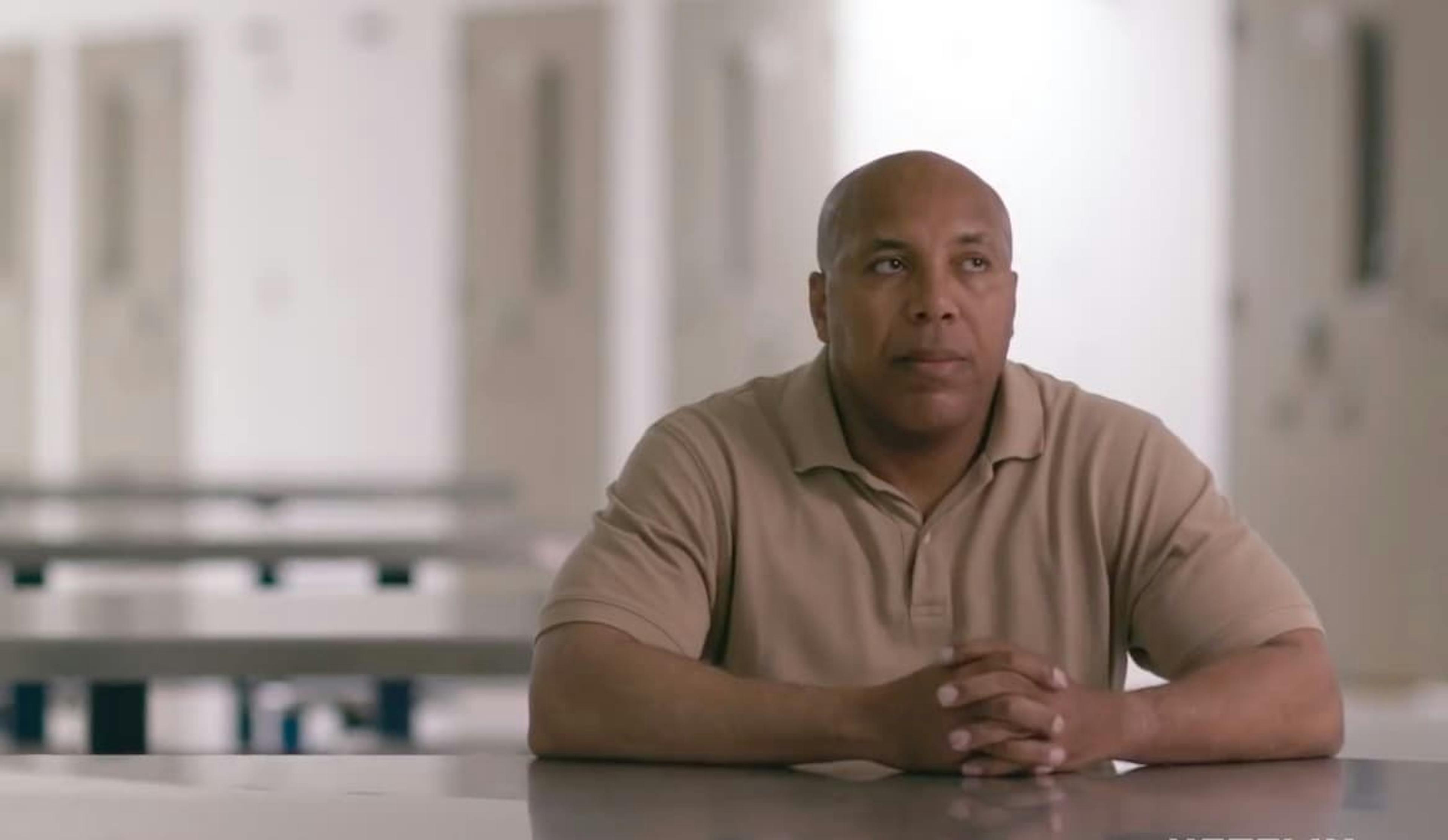 Man being interviewed