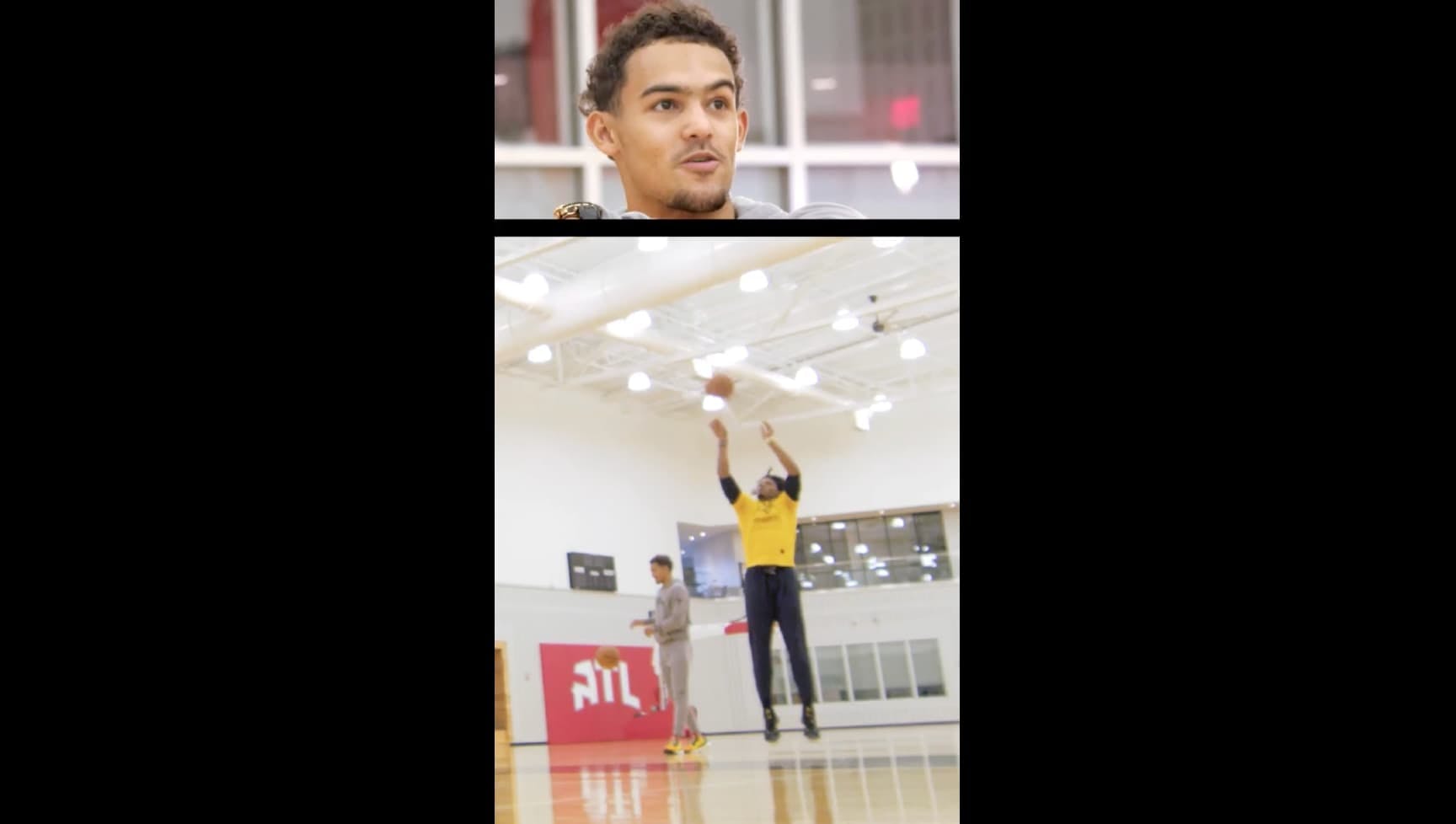 Man playing baskeball
