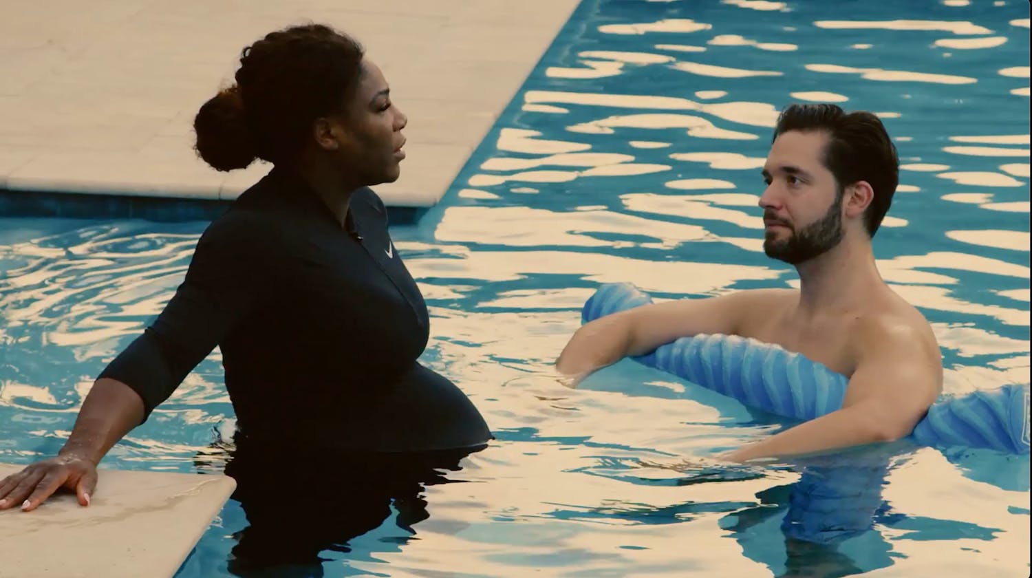 Man and woman in swimming pool