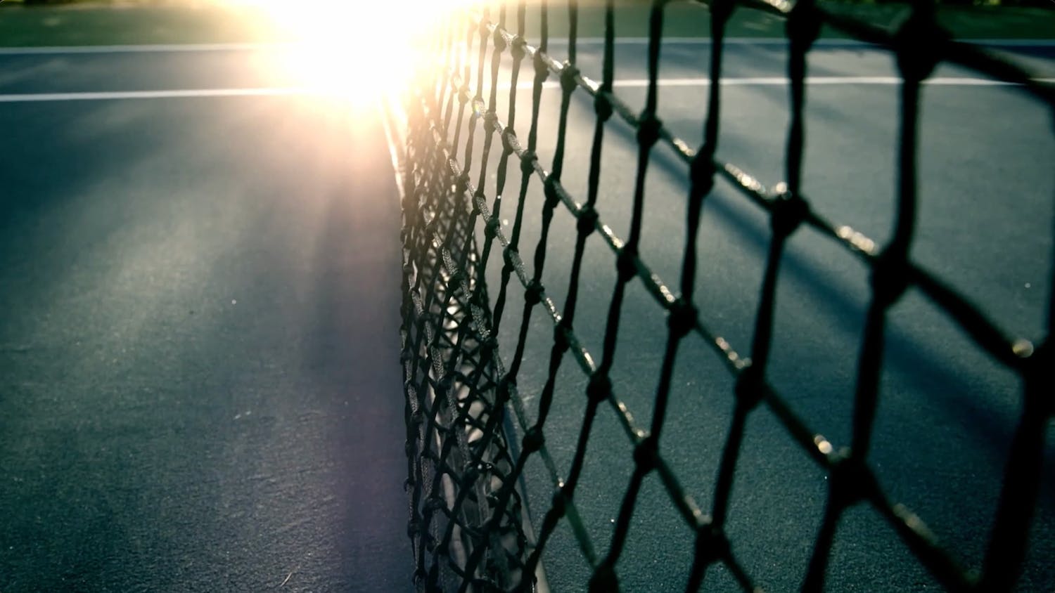 Up close of tennis net