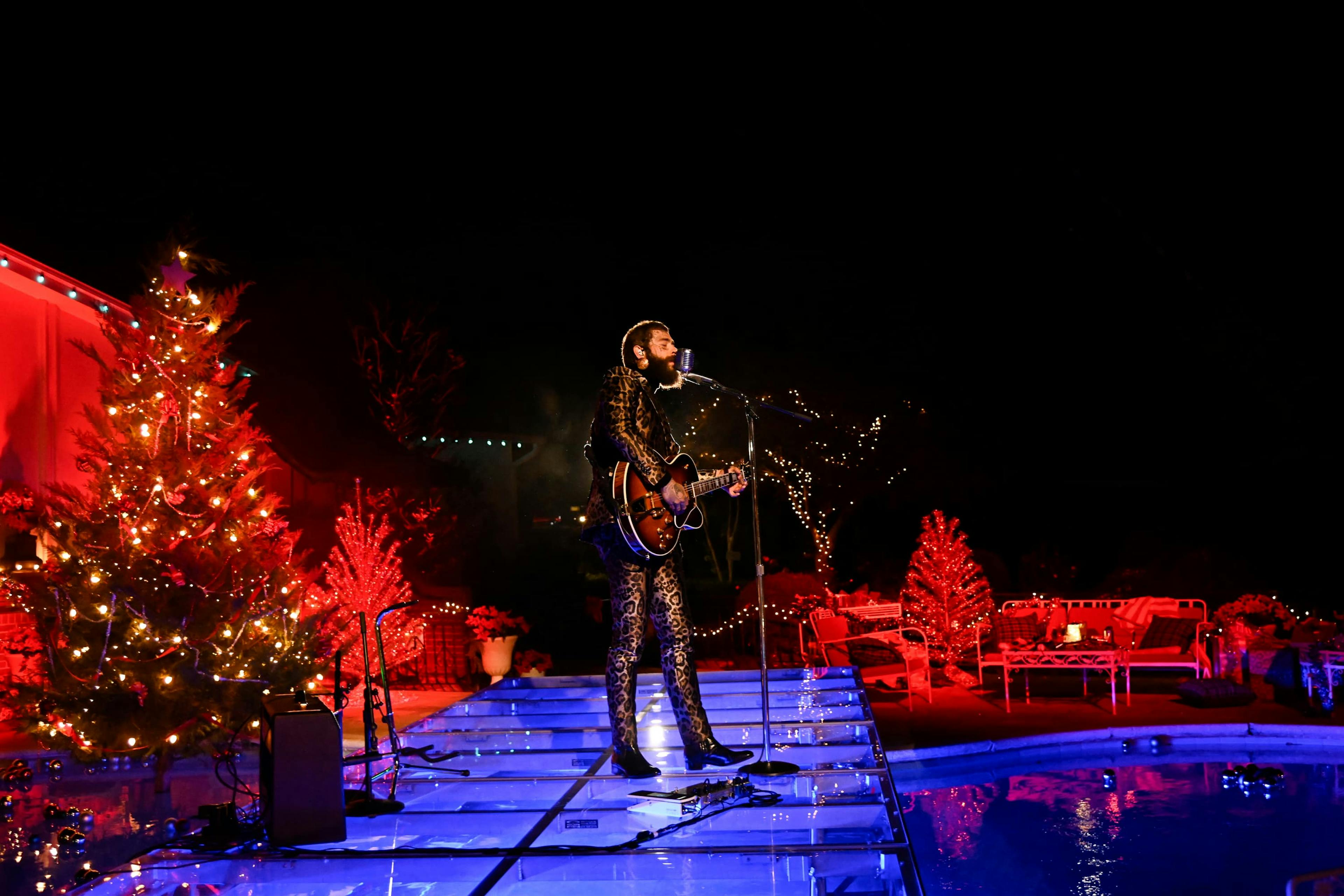 Post Malone singing on stage