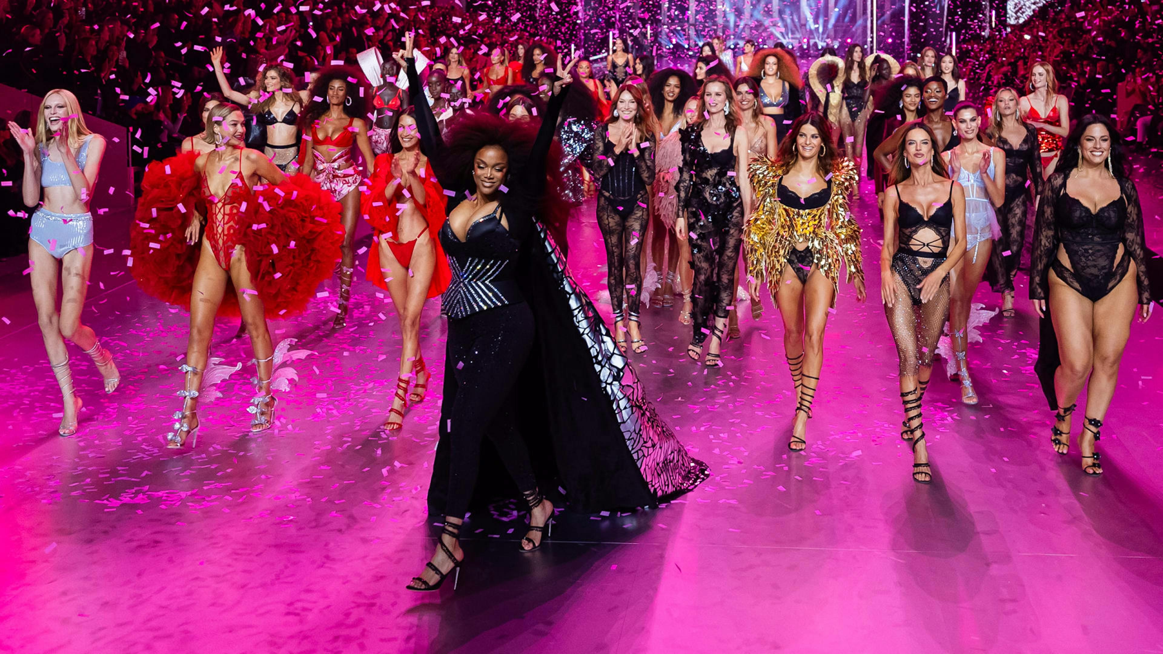 Girls walking in a fashion show