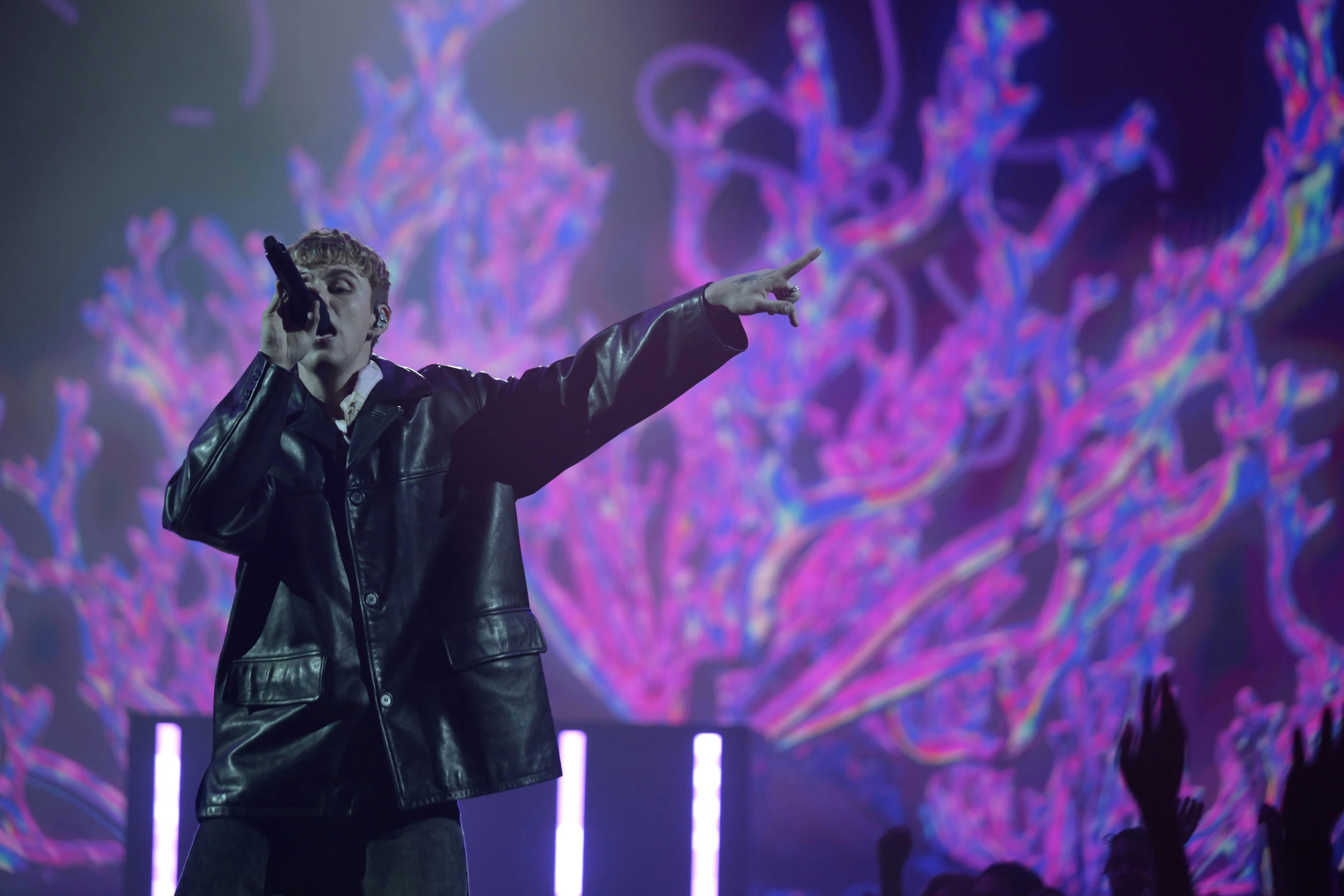 Man singing on stage