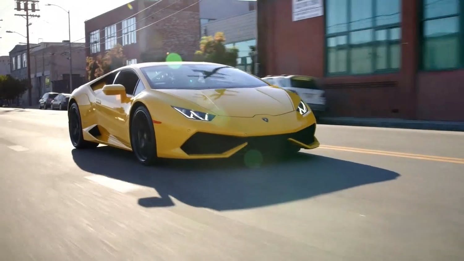 Yellow sports car 