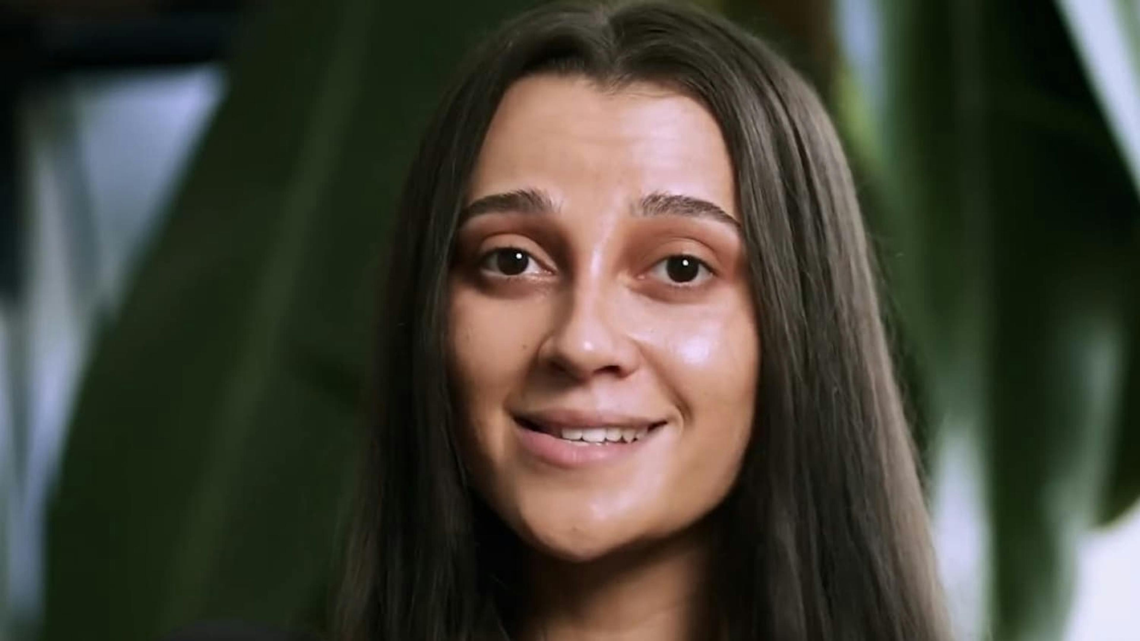 Woman looking at camera