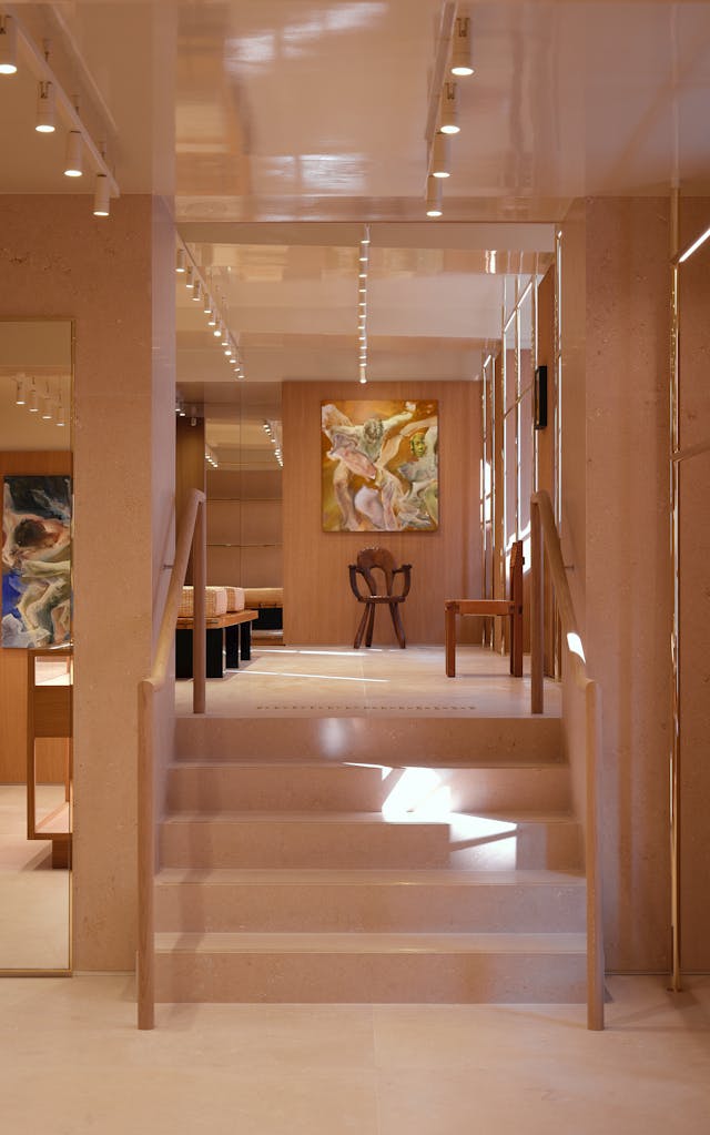 Indoor view of the Ami Paris store in Le Marais, Paris