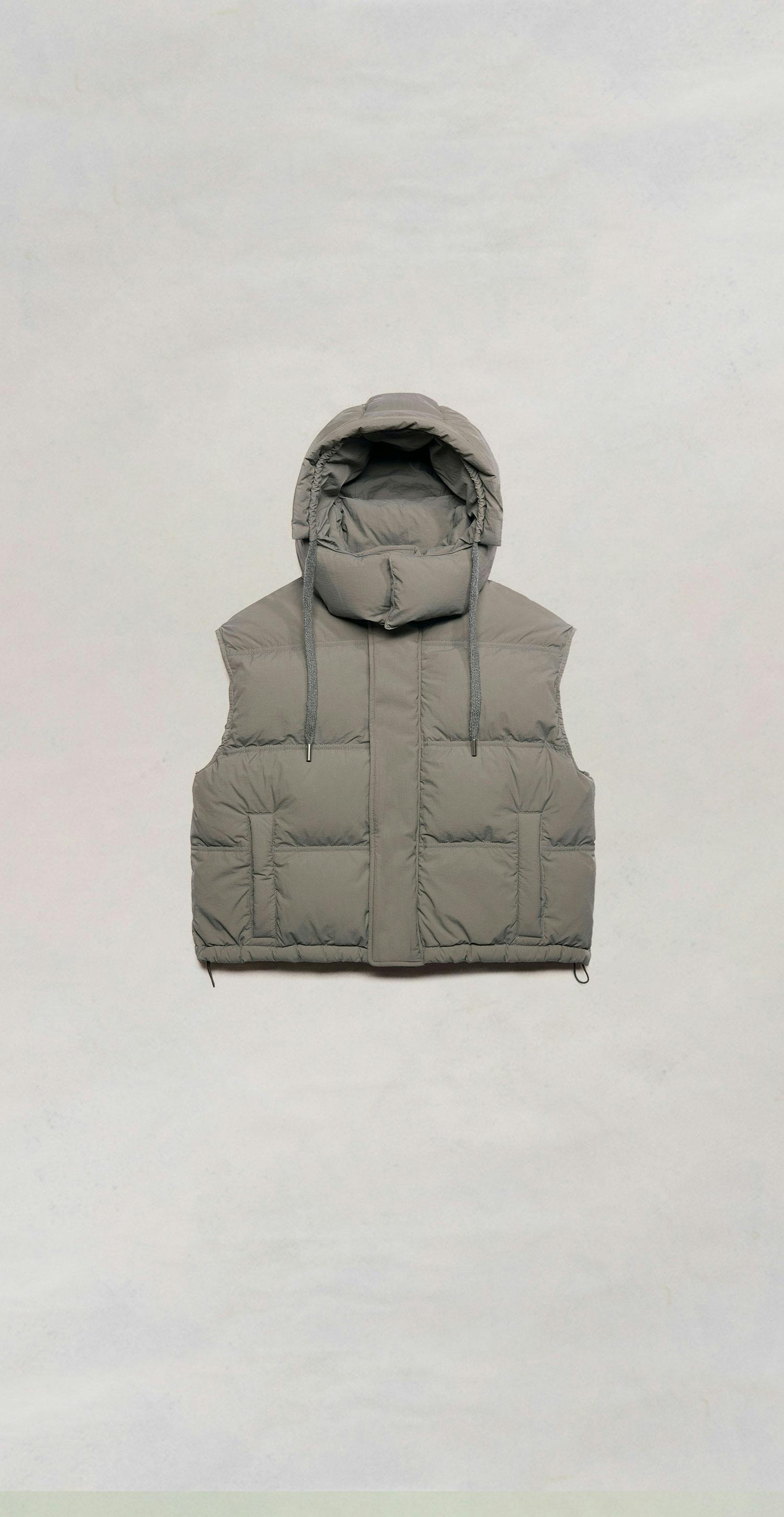 SLEEVELESS DOWN JACKET - 087 GRIS MINERAL