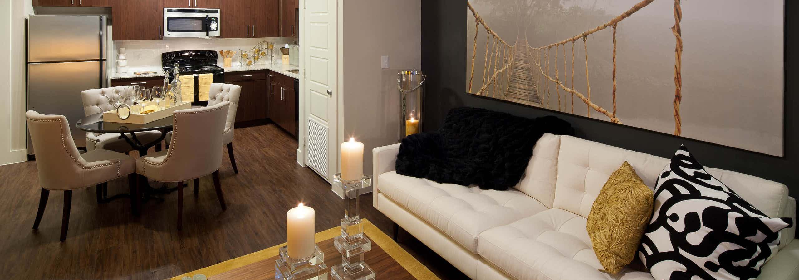 Living room & kitchen