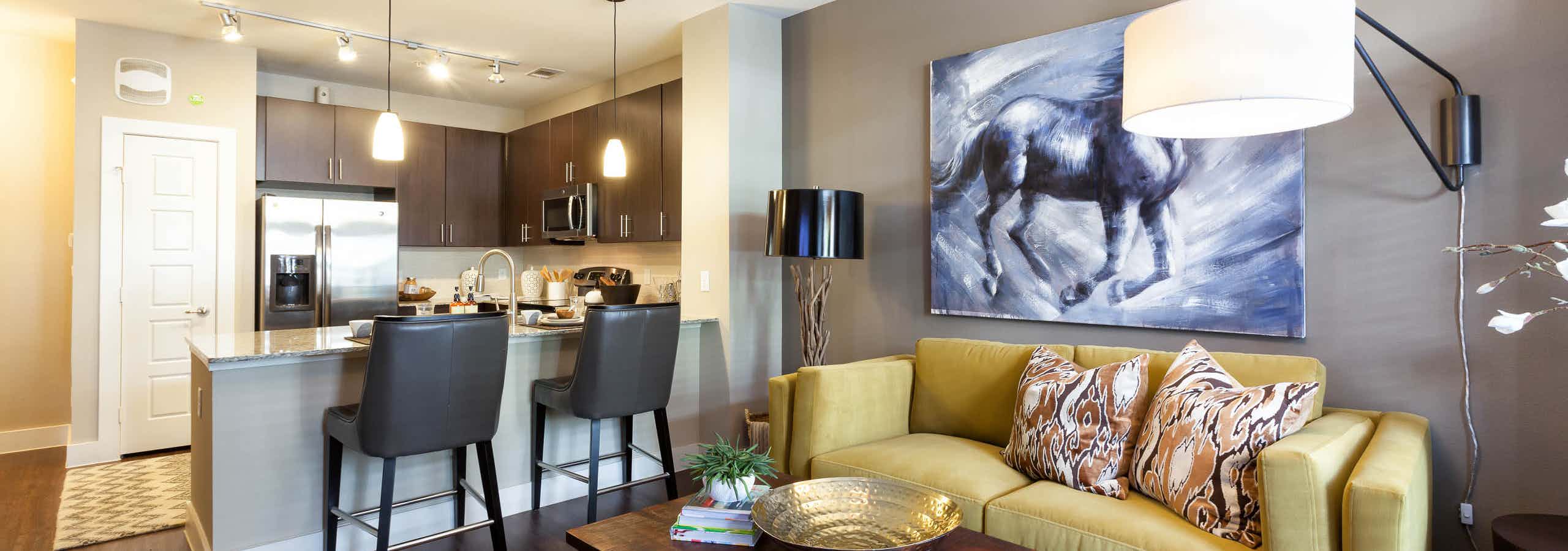 Living room & kitchen