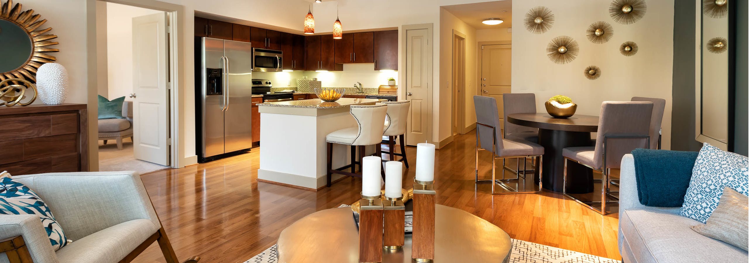 Living, dining room & kitchen