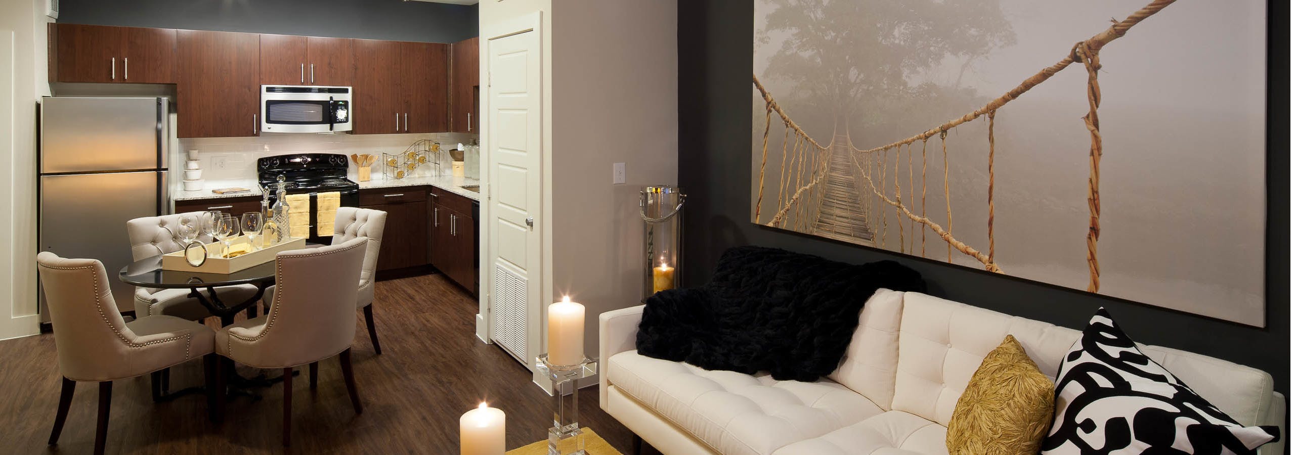 Living room & kitchen