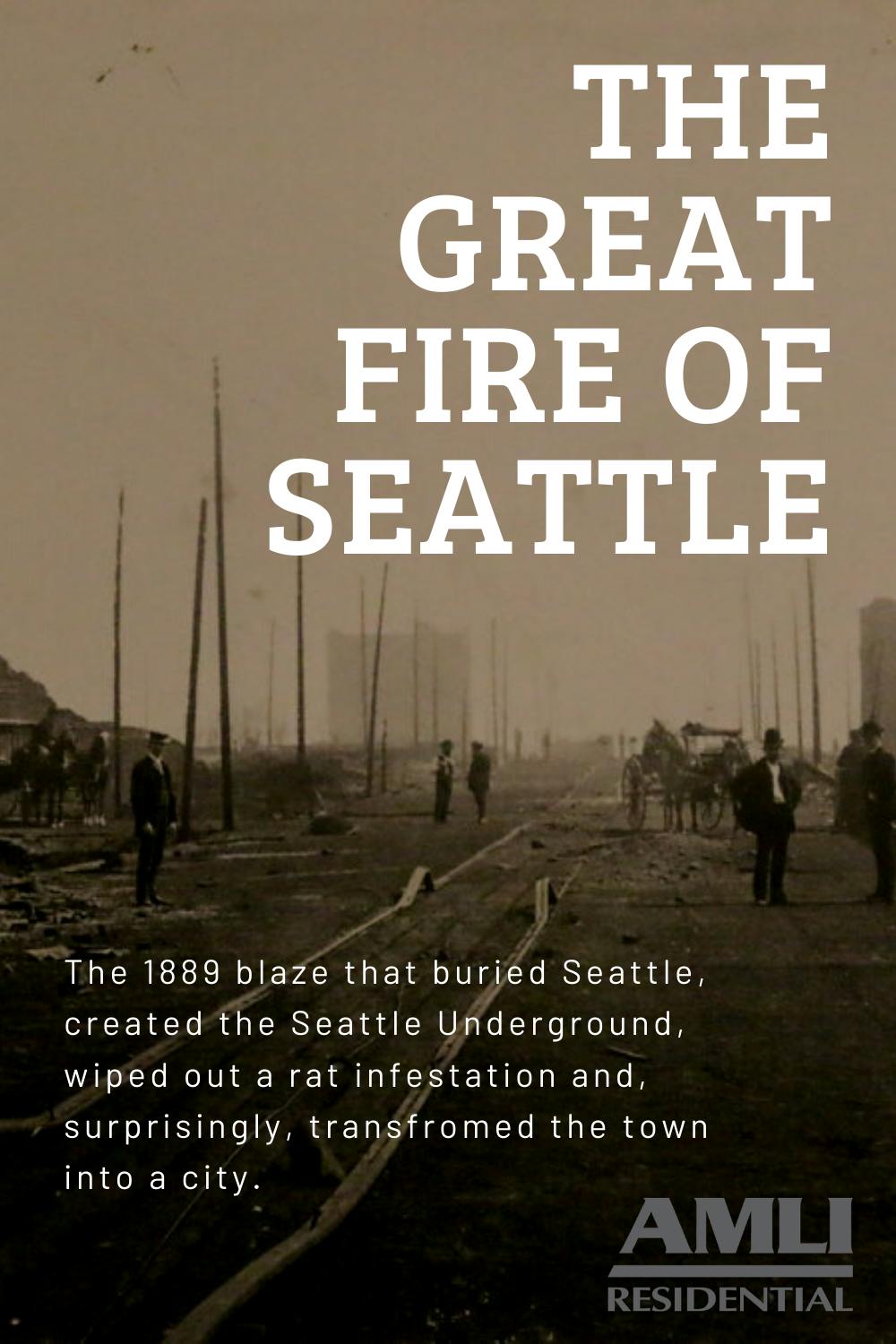 The Great Fire of Seattle pinterest pin