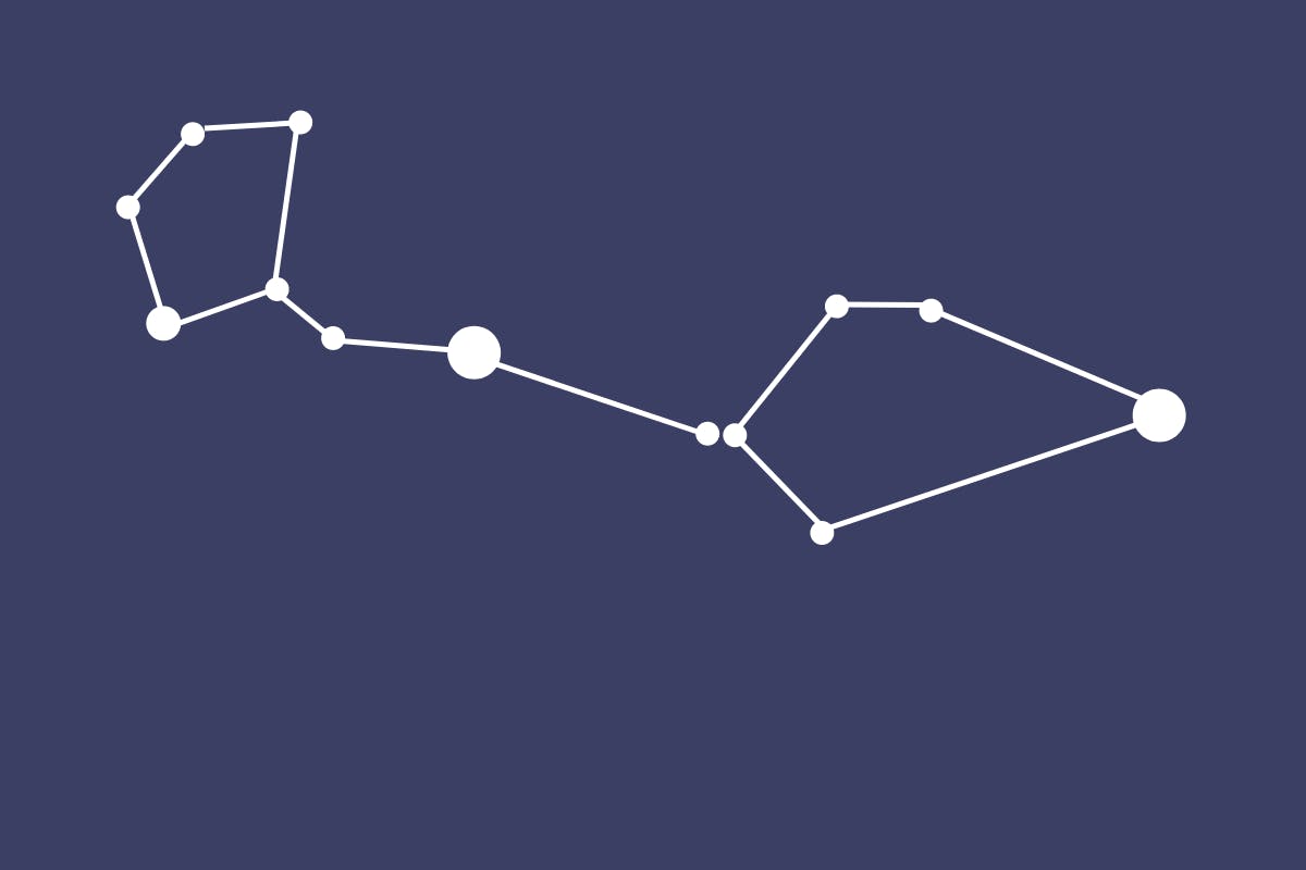 Graphic displaying the Cetus constellation