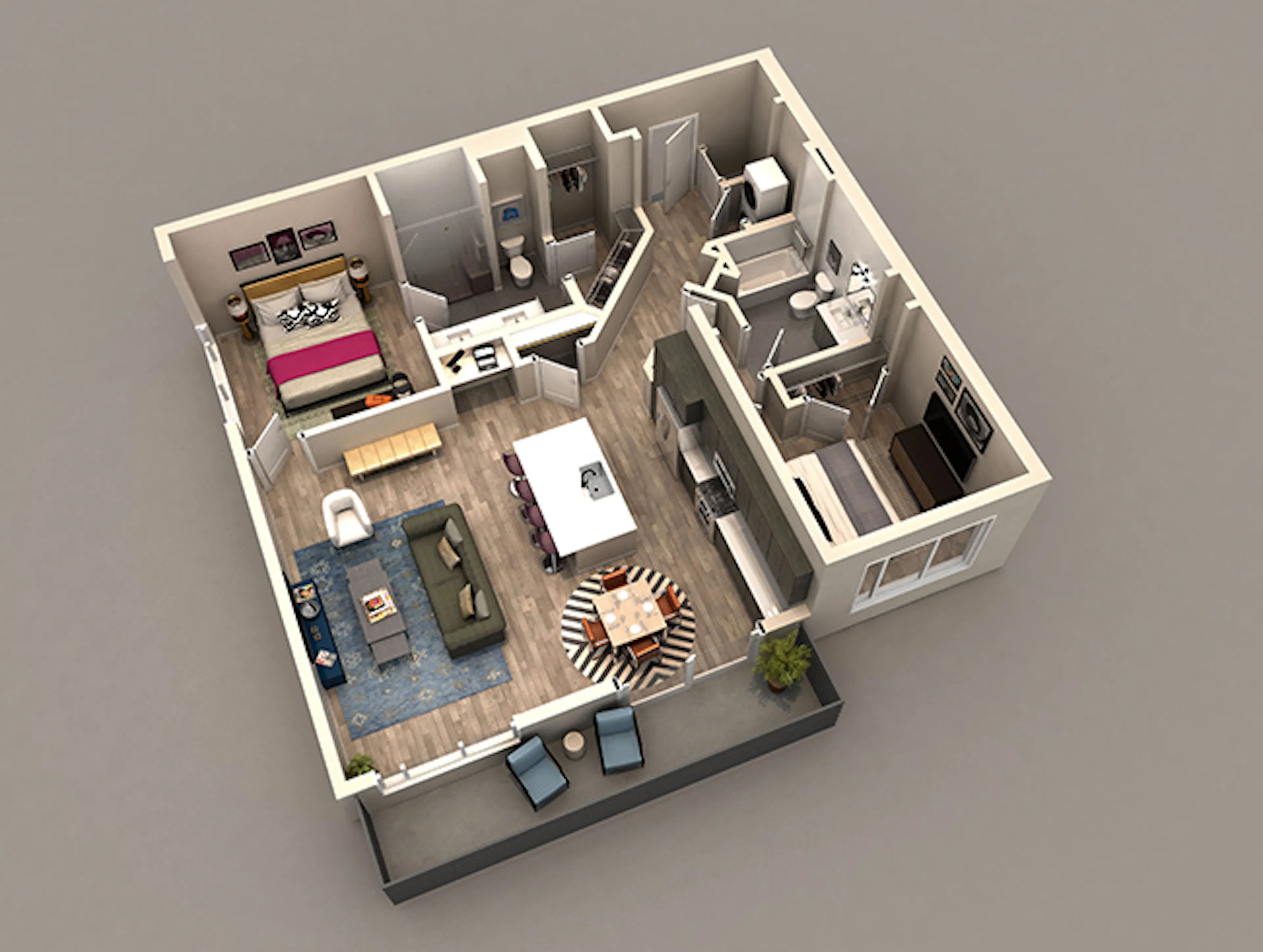 C6 floor plan, 2 Bedroom, 2 Bathroom at AMLI Westside apartments