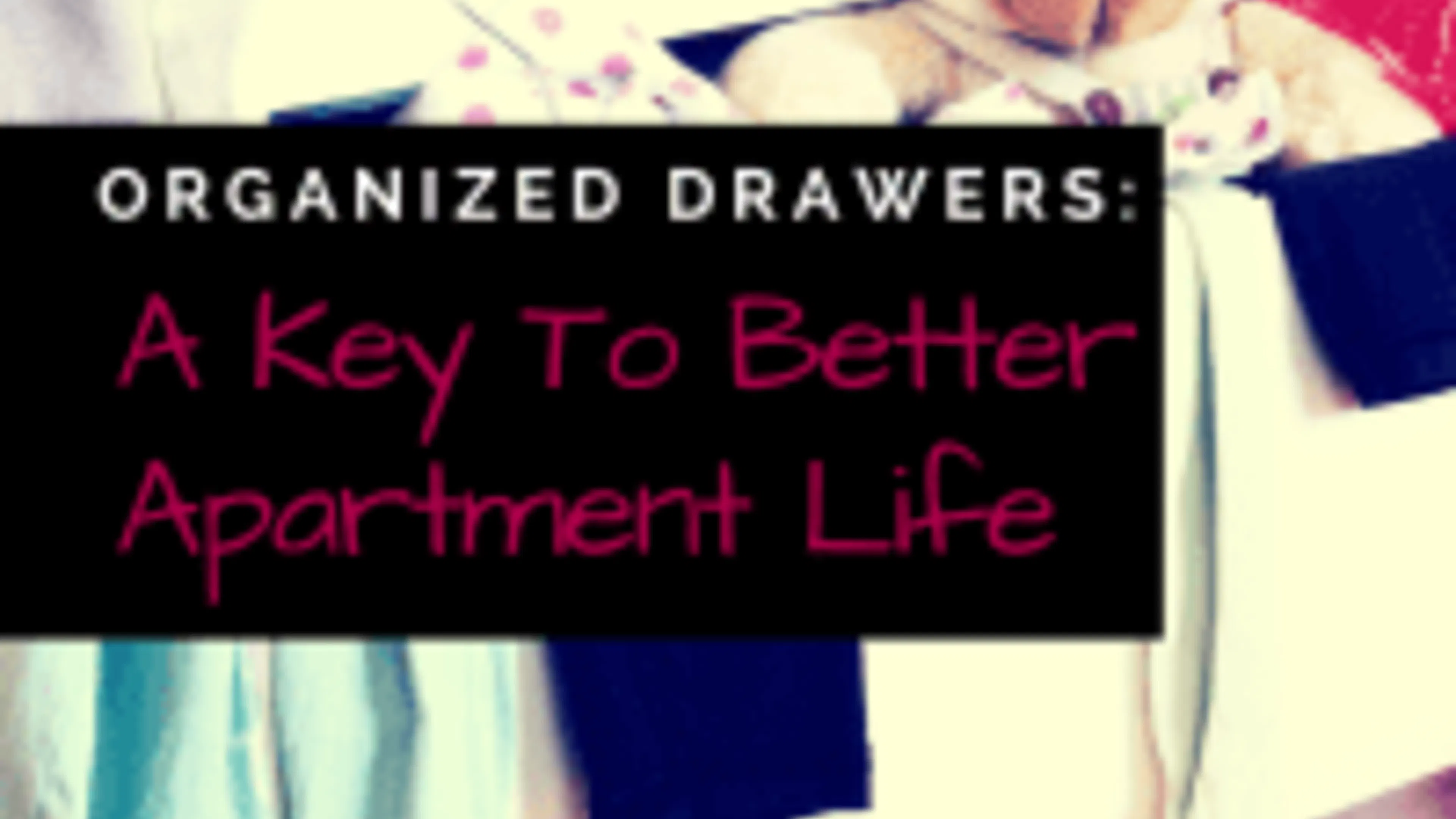 Organized Drawers- A Key to Better Apartment Life